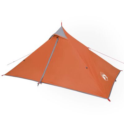 vidaXL Tente de camping tipi 1 personne orange imperméable