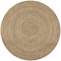 vidaXL Tapis Jute tressé 150 cm rond