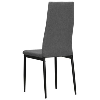 vidaXL Chaises à manger lot de 4 gris clair tissu