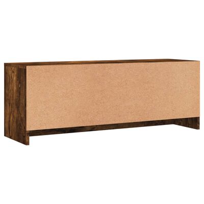 vidaXL Meuble TV chêne fumé 102x30x37,5 cm bois d'ingénierie