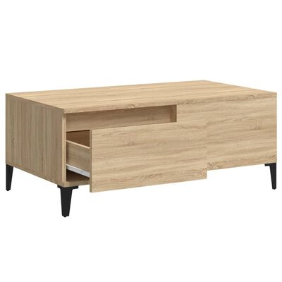 vidaXL Table basse Chêne sonoma 90x50x36,5 cm Bois d'ingénierie