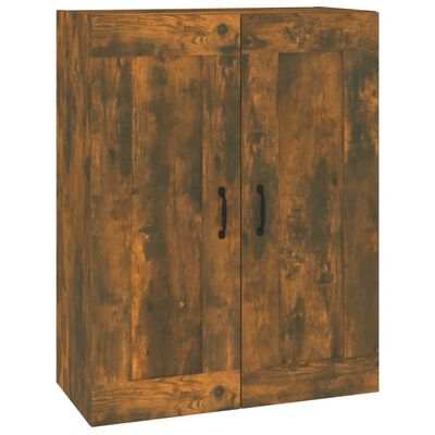 vidaXL Armoire murale suspendue Chêne fumé 69,5x32,5x90 cm