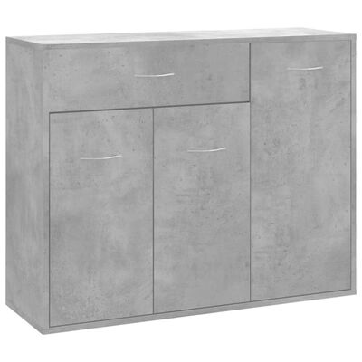 vidaXL Buffet Gris béton 88x30x70 cm Bois d'ingénierie