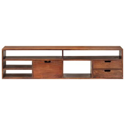 vidaXL Meuble TV 140x30x35 cm Bois d'acacia massif