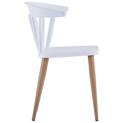 vidaXL Chaises à manger lot de 2 blanc plastique