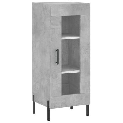 vidaXL Buffet Gris béton 34,5x34x90 cm Bois d'ingénierie