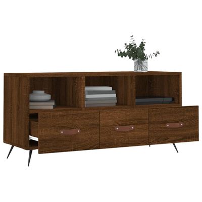 vidaXL Meuble TV chêne marron 102x36x50 cm bois d'ingénierie