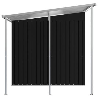 vidaXL Abri de jardin avec toit étendu Anthracite 346x193x181 cm Acier