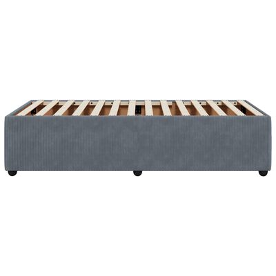 vidaXL Cadre de lit sans matelas gris foncé 80x200 cm velours