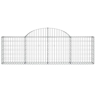 vidaXL Paniers à gabions arqués 6 pcs 200x30x60/80 cm Fer galvanisé