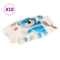 vidaXL Lingettes pour bébé 10 paquets 720 lingettes