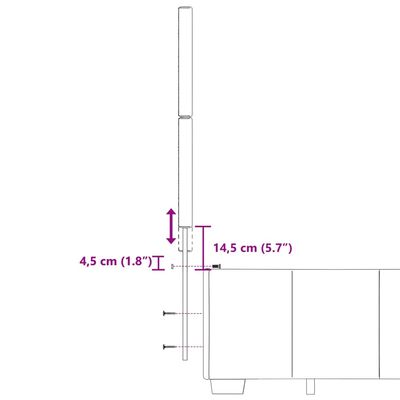 vidaXL Sommier à lattes de lit avec matelas Noir 120x200 cm Tissu