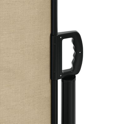 vidaXL Auvent latéral rétractable beige 140x1200 cm