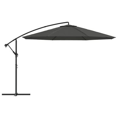 vidaXL Parasol de jardin en porte-à-faux et poteau en aluminium