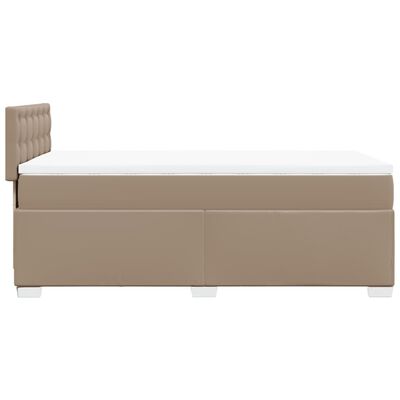 vidaXL Sommier à lattes de lit avec matelas Cappuccino 100x200 cm