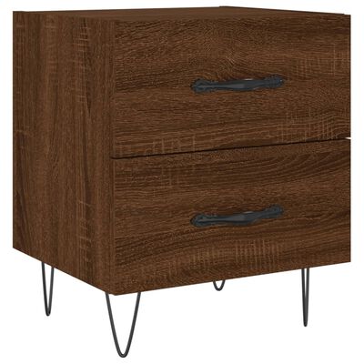 vidaXL Tables de chevet 2 pcs chêne marron 40x35x47,5 cm