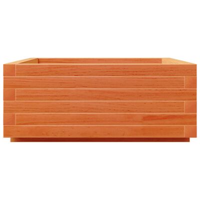 vidaXL Jardinière cire marron 60x60x26,5 cm bois de pin massif