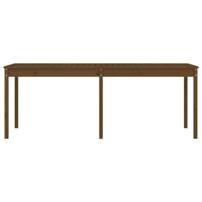 vidaXL Table de jardin marron miel 203,5x100x76 cm bois massif de pin