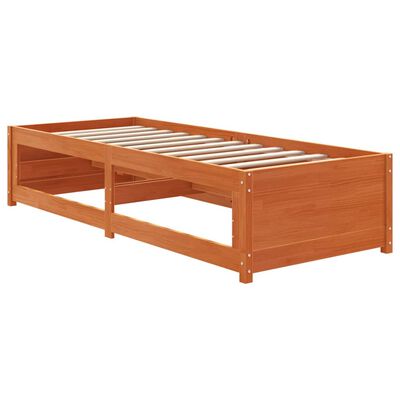 vidaXL Lit de jour sans matelas cire marron 75x190 cm pin massif