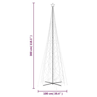 vidaXL Arbre de Noël cône 3000 LED Blanc froid 230x800 cm