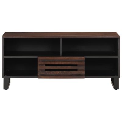 vidaXL Meuble TV marron 100x34x46 cm bois massif manguier