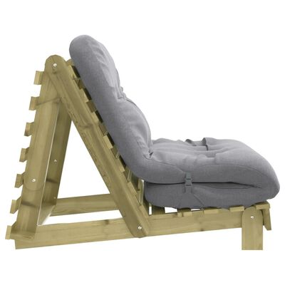 vidaXL Canapé-lit futon avec matelas 80x206x11 cm bois de pin imprégné