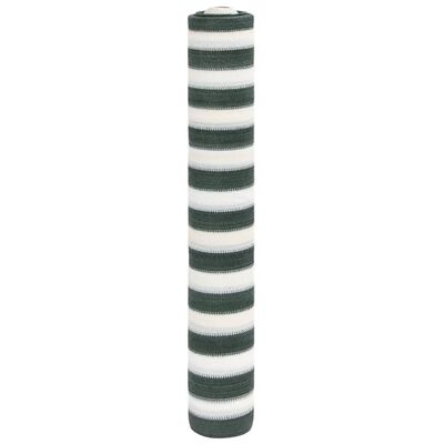 vidaXL Filet brise-vue vert et blanc 2x10 m PEHD 150 g/m²