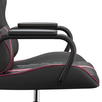 vidaXL Chaise de jeu Noir et rouge bordeaux Similicuir