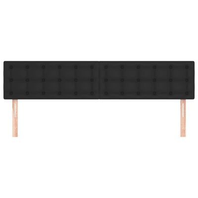 vidaXL Têtes de lit 2 pcs Noir 90x5x78/88 cm Similicuir