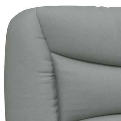 vidaXL Coussin de tête de lit gris clair 180 cm tissu