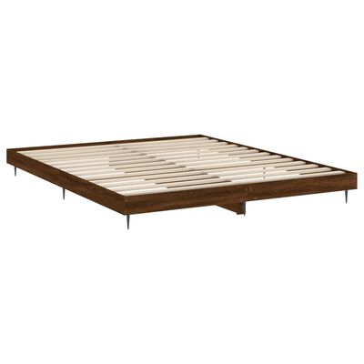 vidaXL Cadre de lit sans matelas chêne marron 150x200 cm