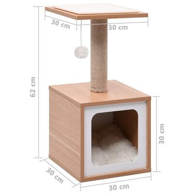 vidaXL Arbre à chat avec tapis à gratter en sisal 62 cm