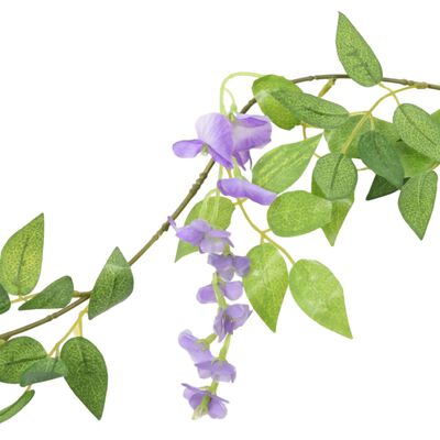 vidaXL Guirlandes de fleurs de Noël 6 pcs violet 200 cm