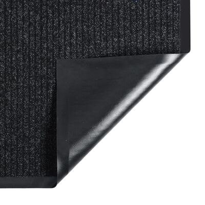 vidaXL Paillasson rayé Anthracite 80x120 cm