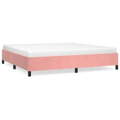 vidaXL Cadre de lit sans matelas rose 200x200 cm velours