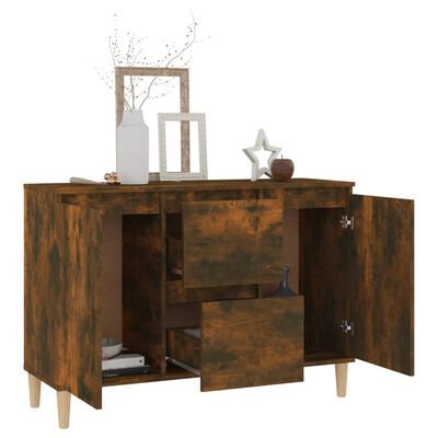 vidaXL Buffet Chêne fumé 101x35x70 cm Bois d'ingénierie