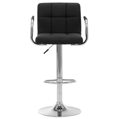 vidaXL Chaises de bar lot de 2 noir tissu