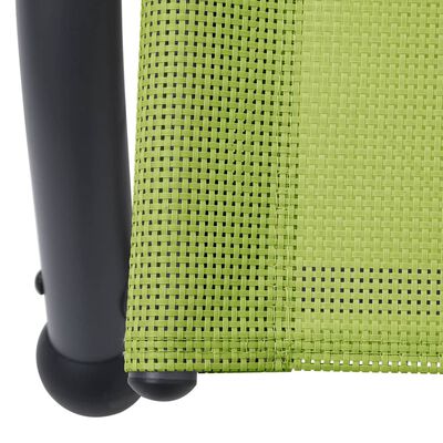 vidaXL Chaise longue double avec auvent textilène vert