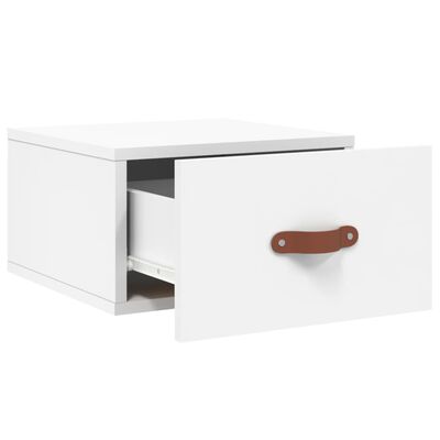 vidaXL Tables de chevet murales 2 pcs blanc 35x35x20 cm