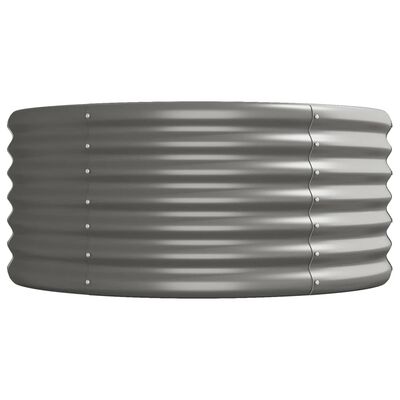 vidaXL Lit surélevé de jardin Acier enduit de poudre 296x80x36 cm gris