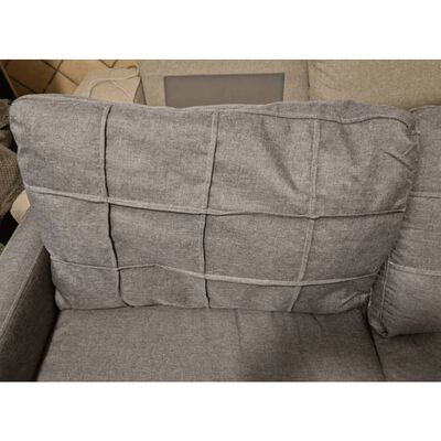 vidaXL Canapé à 2 places B-Stock gris clair 140 cm tissu