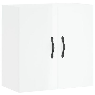 vidaXL Armoire murale Blanc brillant 60x31x60 cm Bois d'ingénierie