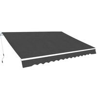 vidaXL Auvent pliable manuel 350 cm Anthracite