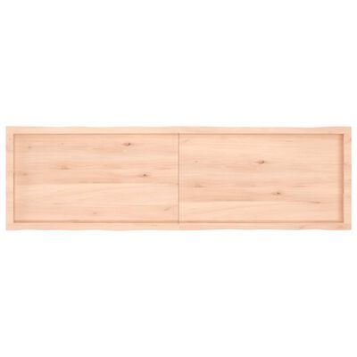 vidaXL Dessus de table bois massif non traité bordure assortie