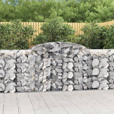 vidaXL Paniers à gabions arqués 25 pcs 300x50x100/120 cm fer galvanisé