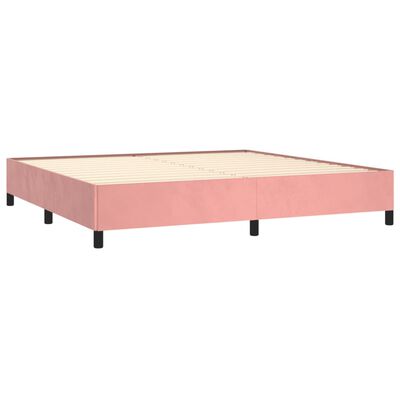 vidaXL Cadre de lit sans matelas rose 200x200 cm velours