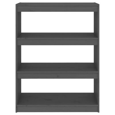 vidaXL Bibliothèque/Séparateur de pièce Gris 80x30x103,5 cm Pin massif