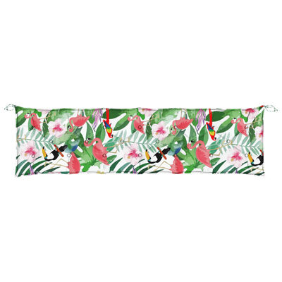 vidaXL Coussin de banc de jardin multicolore 200x50x7 cm tissu