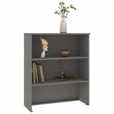 vidaXL Dessus de buffet HAMAR Gris clair 85x35x100 cm Bois de pin