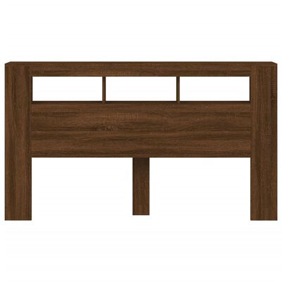 vidaXL Tête de lit à LED chêne marron 180x18,5x103,5cm bois ingénierie